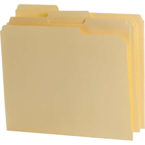 Pendaflex 1/3 Cut Two-Tone Top Tab File Folders, Letter Size, Manila, pk of 100
