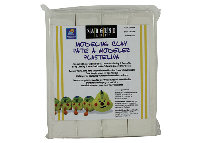 Plasticina de color Blanco, Sargent Art.